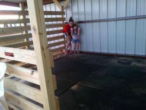 Bruno's custom stall (cell).