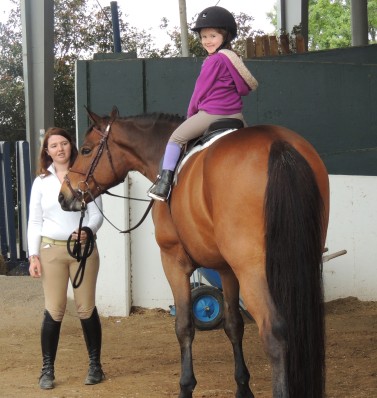 And she is up for her first ride.  