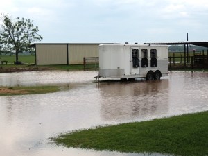 The barn is high and dry. But trailer parking is at a premium.