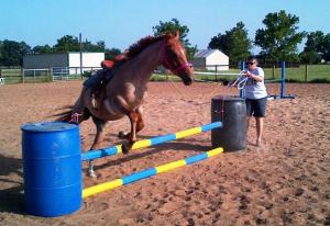 Not perfect, but her first jump in Texas.  She was totally willing to do whatever I asked.