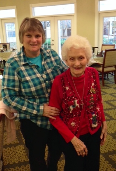 Momma and I enjoying our last Christmas.