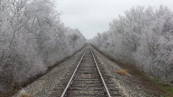 A photo courtesy of Mike King of Sealey, Texas on a frozen morning.