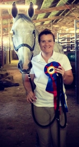 Feather and Lauren showing off their winnings.