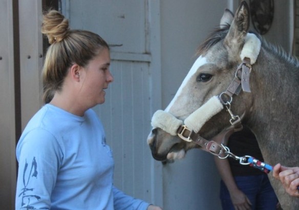 Betty Sue seeing Lauren eye to eye on Texas soil.