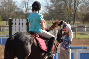 Getting set to try the Flash pony.