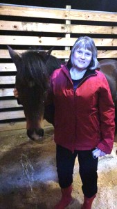 Piper and I on her first morning.