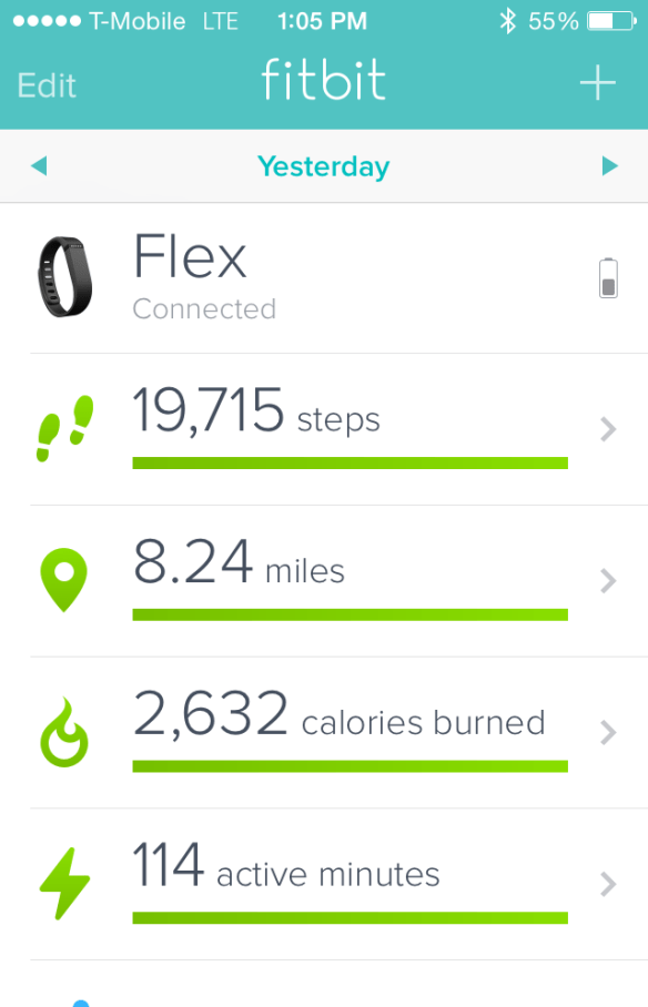 The Fitbit doesn't lie.  Makes me tired to look at it.