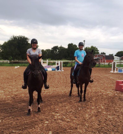 Lauren on Jete" and Isabel on Kit for the first time.
