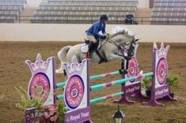 Feather up and over the donut jump.